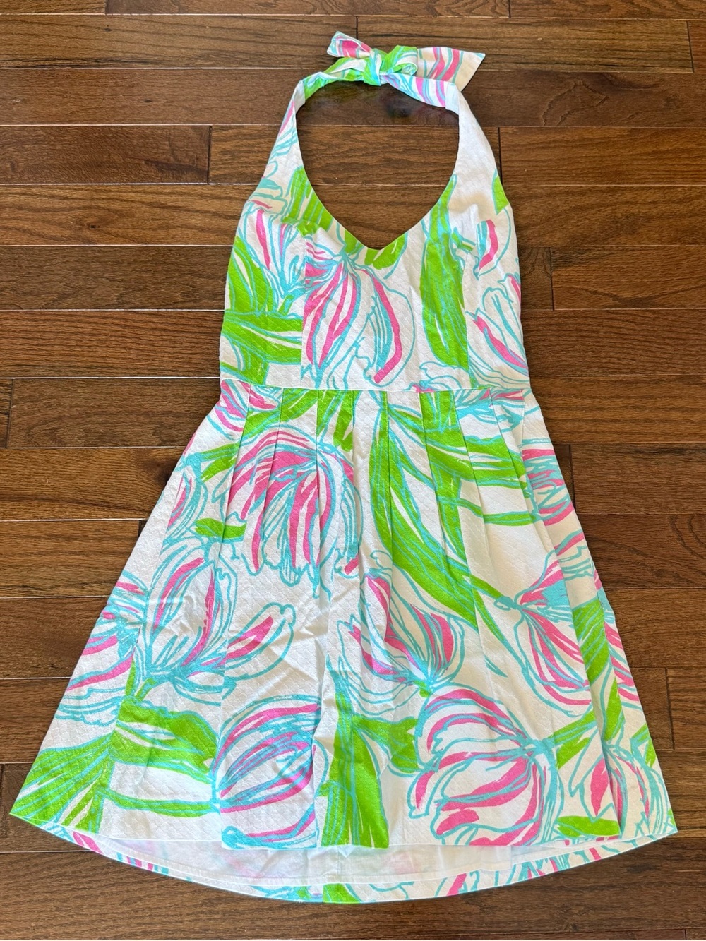 Lilly Pulitzer Ross Halter Dress Ring The Bellboy Tulip Print Size 6